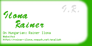 ilona rainer business card